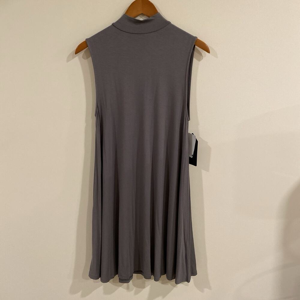 NWT Highline Green Hi-Collar Sleeveless Swing Dress Small Classic Bohemian